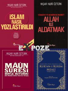 Yaşar Nuri Öztürk Seti 4 Kitap - İslam Nasıl Yozlaştırıldı, Allah ile Aldatmak, Maun Suresi Böyle Buyurdu, Kur'an-ı Kerim Meali Yaşar Nuri Öztürk Seti 4 Kitap - İslam Nasıl Yozlaştırıldı, Allah ile Aldatmak, Maun Suresi Böyle Buyurdu, Kur'an-ı Kerim Meali