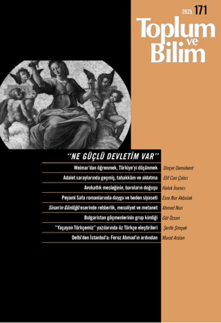 Toplum ve Bilim Dergisi Sayı: 171/ 2025
