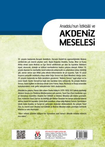 Anadolu'nun İstikbâli ve Akdeniz Meselesi Charles Vellay