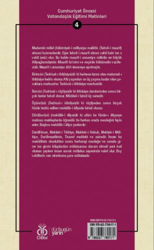 Cumhuriyet Öncesi Vatandaşlık Eğitimi Metinleri 4: İbtidâiyelere Malum