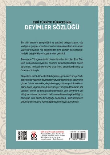 Eski Türkiye Türkçesinin Deyimler Sözlüğü Sezer Özyaşamış Şakar