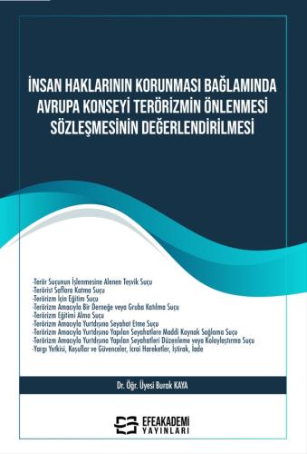 İnsan Haklarının Korunması Bağlamında Avrupa Konseyi Terörizmin Önlenm