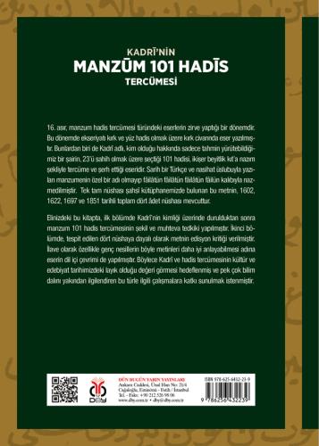 Kadrî'nin Manzûm 101 Hadîs Tercümesi İlyas Kayaokay