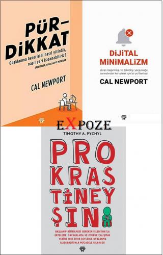 Pürdikkat - Dijital Minimalizm - Prokrastineyşın 3 Kitap Set