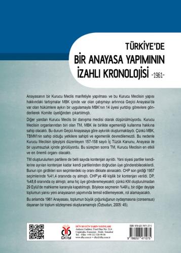 Türkiye'de Bir Anayasa Yapımının İzahlı Kronolojisi -1961- Ensar Yılma