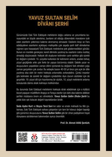 Yavuz Sultan Selîm Dîvânı Şerhi Manastırlı Dâniş Ahmed Efendi